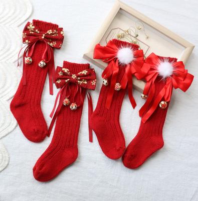 China 2021 Stock Autumn/Winter Breathable Christmas Newly Socks Spanish Style Baby Socks Warm Cotton Fashionable Socks for sale