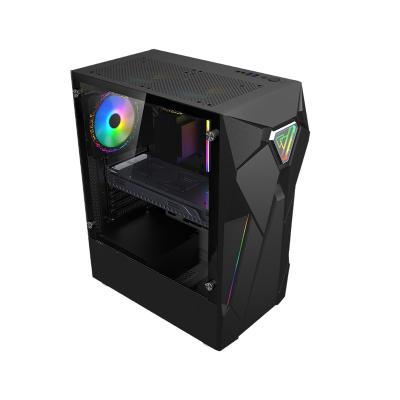 China RGB Rainbow Custom diy Acrylic Game Glass Panel Anime Panel With Fan Temperature Glass Case PC RGB Gaming CPU Tower Wrap liquid crystal display for sale