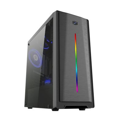 China Super Low Price USB1.1*2 OR USB2.0*2 Full Tower Fan Tower PC RGB Computer Case Front Clear Plastic LCD Panel for sale