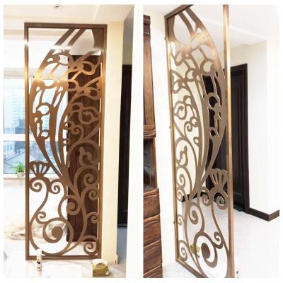 China Peacock Contemporary Design Modern Room Divider Laser Cut Metal Screen Partition Wall Case Separate Classic Customized Steel Screen Partition for sale