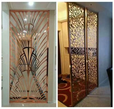 China Contemporary Wall Divider Decorate Room Divider Metal Furniture Room Divider Laser Cut Screen for sale