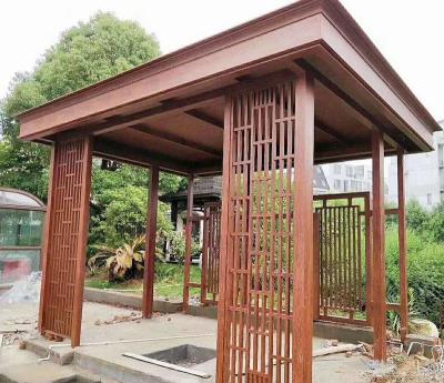 China Art Stainless Steel Pavilion Metal Waterproof Wooden Accessories Screen Partition Traditional Outdoor Wooden Decorative Metal Parts for sale