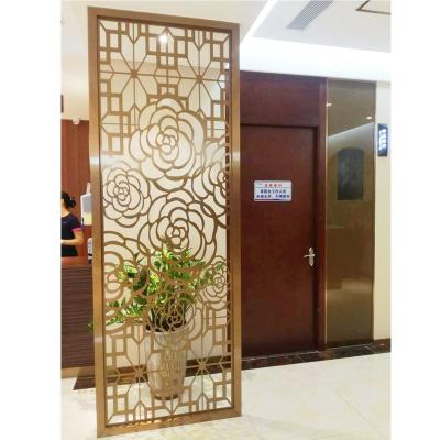 China Art Decor Modern Room Divider Laser Cut Metal Screen Partition Wall Case Separate Classic Customized Wall Panel Steel Screen for sale