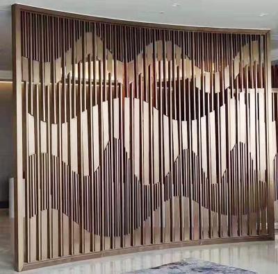 China Traditional Modern Room Divider Laser Cut Metal Screen Separate Partition Wall Case Classic Customized Steel for sale