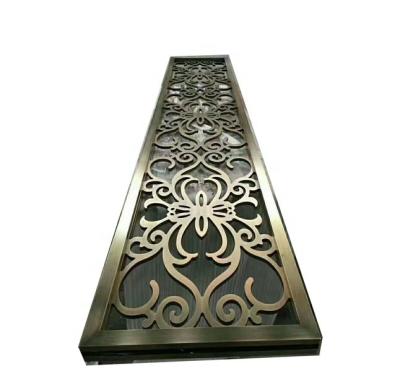 China Wrought Iron Living Room Divider Screen Floor Office Beauty Shop Decoration Traditional Light Luxury Room Divider for sale