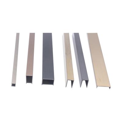 China Stainless Steel Hardware Accessories Stainless Steel Trim Metal U Shape Corner Strips for sale