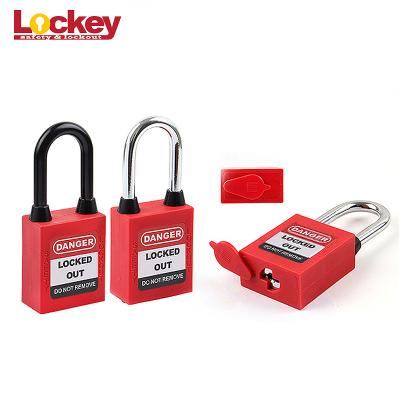 China Safety Lockout Dustproof Padlock For Locking All Equipments 38mm Shackle Steel Safety Lockout Dustproof Padlock for sale