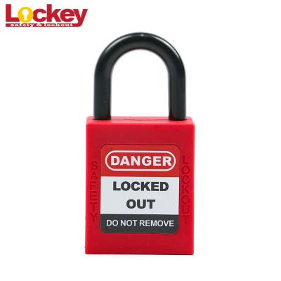 China ABS and Short Mini Steel Shackle Thermoplastic Safety Tempered Steel Padlock for sale