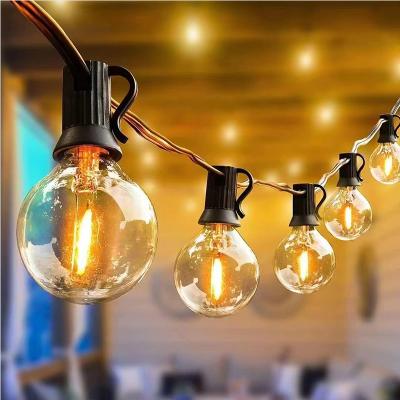 China Hot Selling 25ft Garden Glass G40 Tungsten Wire 25+1 String Lights for sale