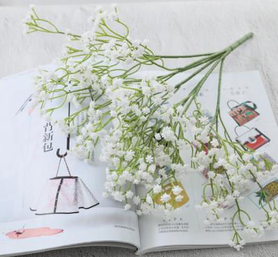 China Eco-friendly wedding decoration7 branches Plastic Artificial Babies Breath Decor Shooting Baby's Breath Artificial Flowers Bulk for sale