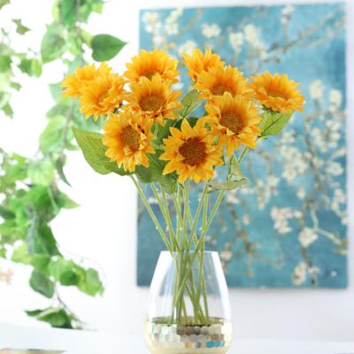 China Eco-friendly Factory Supplier Many Colors Artificial Sunflower Decoration 9cm Diameter Wedding Other Flowers And Decorative Plants for sale