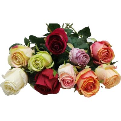 China New Arrival Eco-friendly 7cm Diameter Artificial Rose Flower Arrangements For Home Decoration Silk Flower Wedding for sale