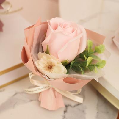 China Single Eco-friendly Manufacturer Sell Mounted Soap Flowers For Company Promotional Gift Multiple Colors Soap Flowers Bulk for sale