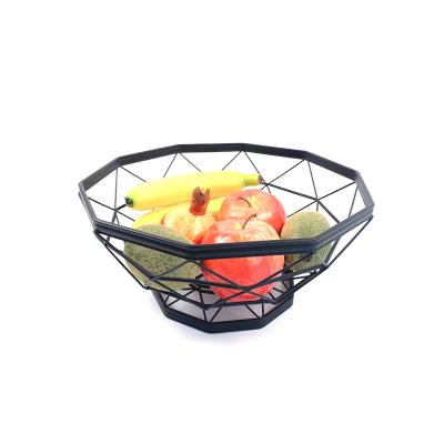 China Simple Black Fruit Basket Fruit Bowl Modern Classy Viable Storage Fruit Basket For Dining Table for sale