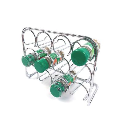 China Wholesale Viable Wall Mount 12 PCS 3 Tier Metal Spice Rack Rotating Kitchen Spice Rack Organizer for sale