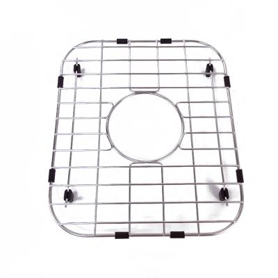 China Without Faucet Kitchen Single Bowl Grate Sink Protector Wire Sink Grid Stainless Steel Basin Bottom Bracket for sale