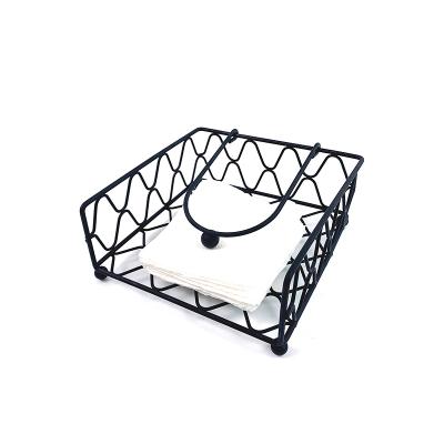 China Luxury Modern Table Tissue Dispenser Kitchen Restaurant Metal Napkin Holder Car Tissue Storage Box Paper Holder for sale