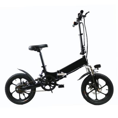 China Aluminum alloy factory wholesale 14 inch 36v250w electric vehicle road lithium battery aluminum alloy folding riding bicycle for sale