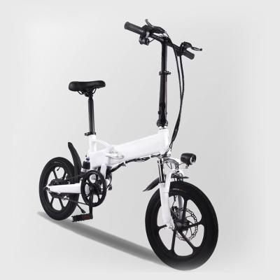 China Aluminum Alloy Factory Wholesale 16 Inch Electric City Bike 36v250w Adult Road Folding Recycling Electric Bicycle for sale