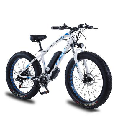 China Factory wholesale 26 aluminum alloy big tire snow electric bicycle 4.0 inch 36v10ah350w lithium battery electric mountain bike for sale