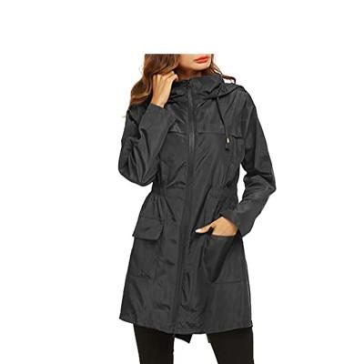 China Raincoat Women Waterproof Lightweight Rain Jacket Active Outdoor Hooded Raincoat for sale