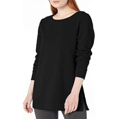 China Anti-pilling Women's Open-Neck Fleece Tunic Sweatshirt Sweater for sale