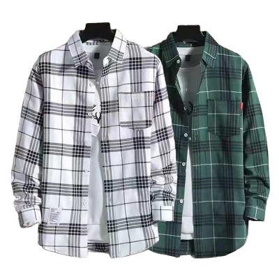 China Anti-pilling long sleeve man plaid shirts relieve shirt maker for sale