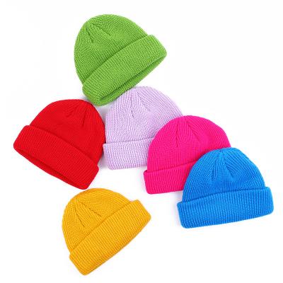 China 2021 COMMON Street Fashion Colorful Acrylic Knit Multicolor Women Men Knitted Winter Sports Beanie Hats for sale