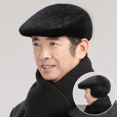 China High Quality Stylish Men Duck Berets European Style Newsboy Flat Covers Earmuff Ivy Hats for sale