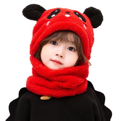 China Adult Neck Beanie Hats Set Warm Plush Kids Panda Ears Cartoon Hat And Scarf Winter Cute COMMON Costume for sale