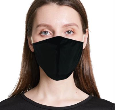 China Popular Customized Black Cott Cotton Facemask Anti-dust And Anti-haze With Waterproof Washable Adjustable 3D Designs Ears for sale