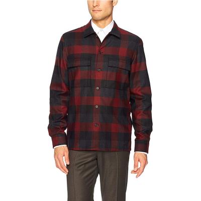 China 2021-2022 Fashion Slim Fit Plaid Men Anti-pilling Flannel Casual Shirt Long Sleeve Shirt for sale