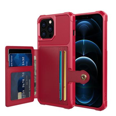 China New iphone13 protective case 8plus back cover xsmax card case shockproof applicable leather case for sale