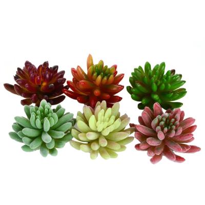 China Creative Environmentally Friendly Simulated Succulent Wall Plant Products Bergamot Plant Large Simulated Artificial Succulent Flower Props for sale