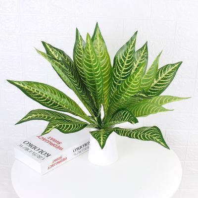 China Environmentally friendly flower arrangement decoration green plant plant simulation materials hand feel fabric flower package leaf manufacturers wholesale for sale