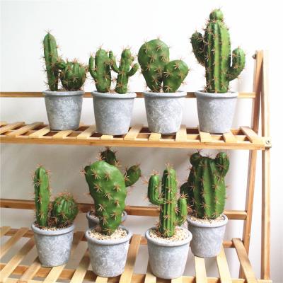 China Art Decor High Quality Artificial Plant Cheap Artificial Cactus In Pots for sale