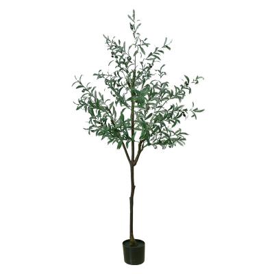 China Minimalist Minimalist Simulated Fake Green Plants Olive Tree Shopping Mall Window Landing Decoration Large Potted Green Plant Decoration for sale