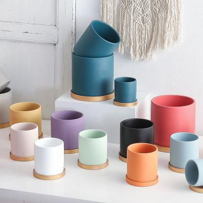 China Nordic Home Garden Decoration Europe Colorful Plant Pots Wholesale Ceramic Flower Planter Plant Pots for sale