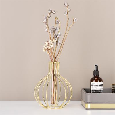 China Nordic Modern Simple Minimalist Home Decoration Table Gold Wedding Vase Flower Decoration Vase for sale