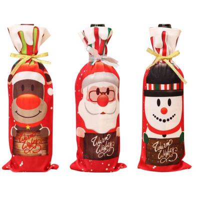 China Chirstmas Decor New Chirstmas Decor Wine Bottle Set Christmas Decorations Red Wine Bottle Set Dining Table Decoration Christmas Home Party Supplies for sale