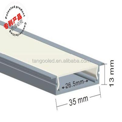 China LED Lighting 35mm Recessed Aluminum Profile Light Square Aluminum Led Linear Lighting For PCB Led Strip 25mm for sale