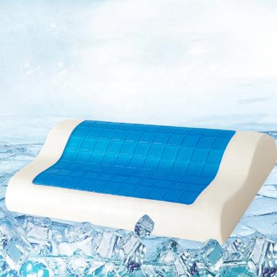 China Anti-Apnea Memory Foam Pillow For Bed Sleep Cervical Gel Cutout Support Cooling Pillow For Side Sleepers for sale