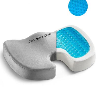 China Hot Selling Therapy Gel Increased Non-slip Memory Foam Coccyx Cushion Gel Orthopedic Pad For Tailbone Pain for sale