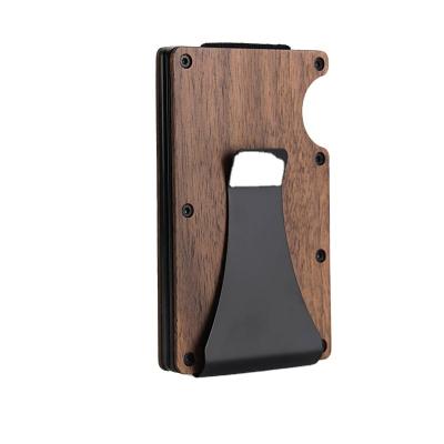 China RFID Blocking Protects Custom Wooden ATM Card Holder Credit Card Holder For Gifts for sale