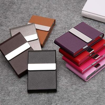 China Fashion Fancy PU Souvenir Promotion Business Card Holder And Pen Gift Set With Customized Leather Printing for sale