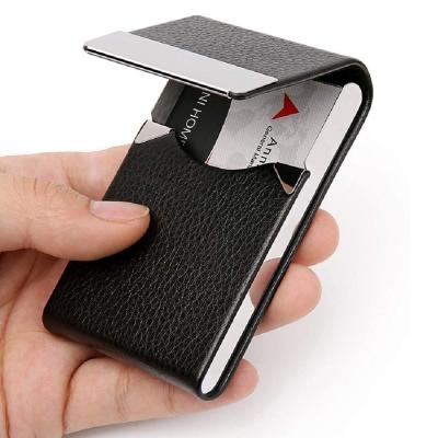 China Fashion High Performance Men's Business Pull Tag Wallet Credit Card Leather Slim Holder Small for sale