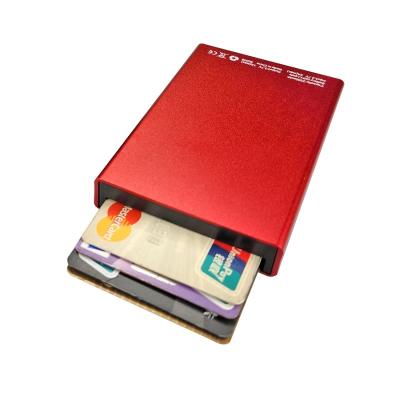 China Fashion Aluminum RFID Wallet Credit Card Holder With 2500mAh Power Bank USB Charger for sale