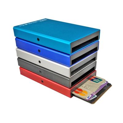 China Multifunctional Aluminum RFID Fashion Blocking Portable Card Holder with Power Bank for sale