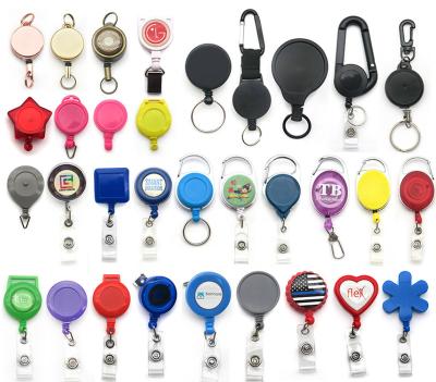 China Promotional Gift Customized Retractable Badge Reel And Badge Holder With Clip Attachment for sale