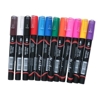 China Artist Best Selling 12 Pack Art Pen Set Waterproof Permanent Markers Acrylic Marker Painting for sale